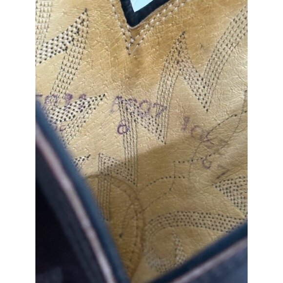 Dan Post Western Cowboy Boots Men’s 10.5 D Black Cherry Burgundy Pointed Toe GUC - Picture 11 of 14